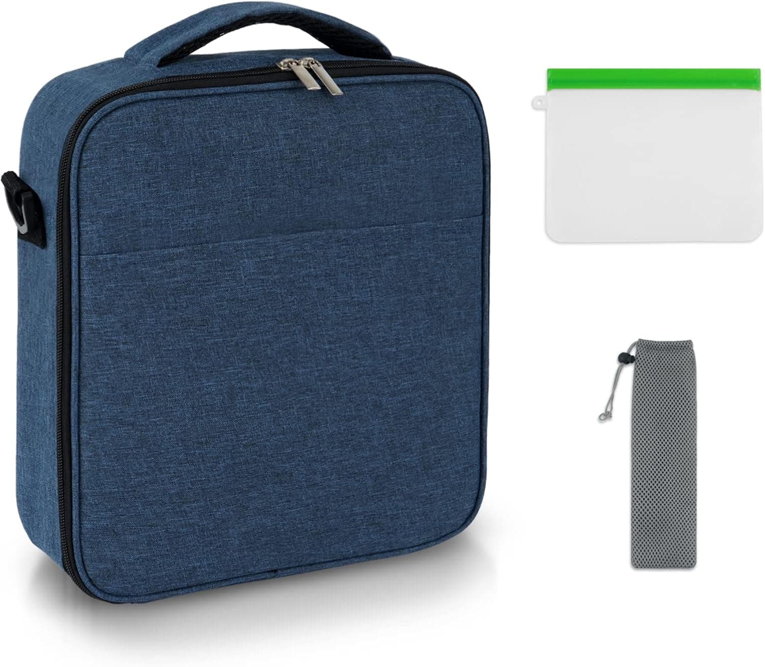 Insulated Lunch Bag for Women Men Reusable Small Lunch Box Lunch Tote Bag for Boys Girls Portable Lunch Cooler Bags Thermal Lunch Container for Work Office Picnic Beach Fishing, Blue