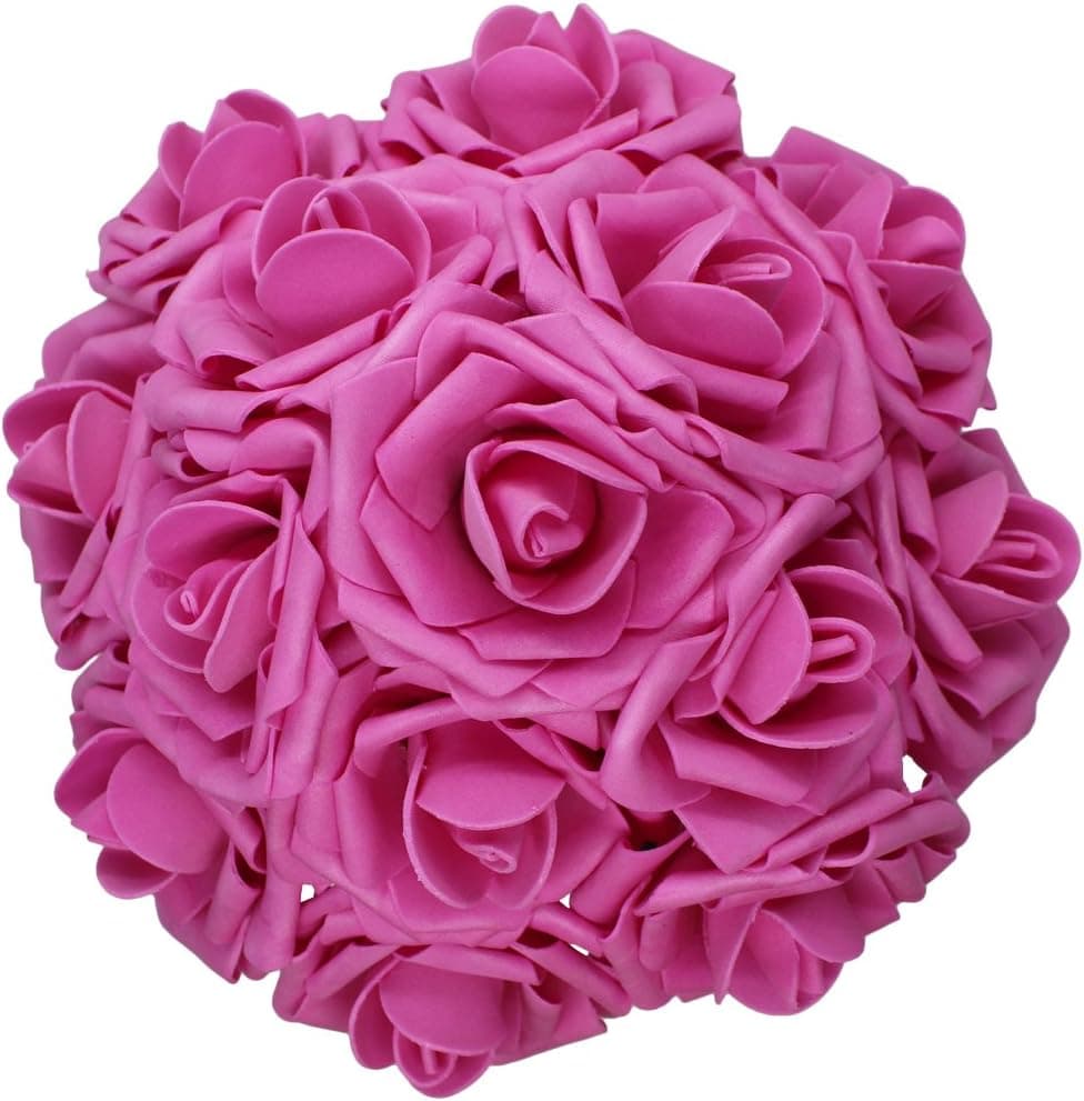 25pcs Artificial Flower，Real Touch Artificial Foam Roses Decoration DIY for Wedding Bridesmaid Bridal Bouquet Centerpieces Party