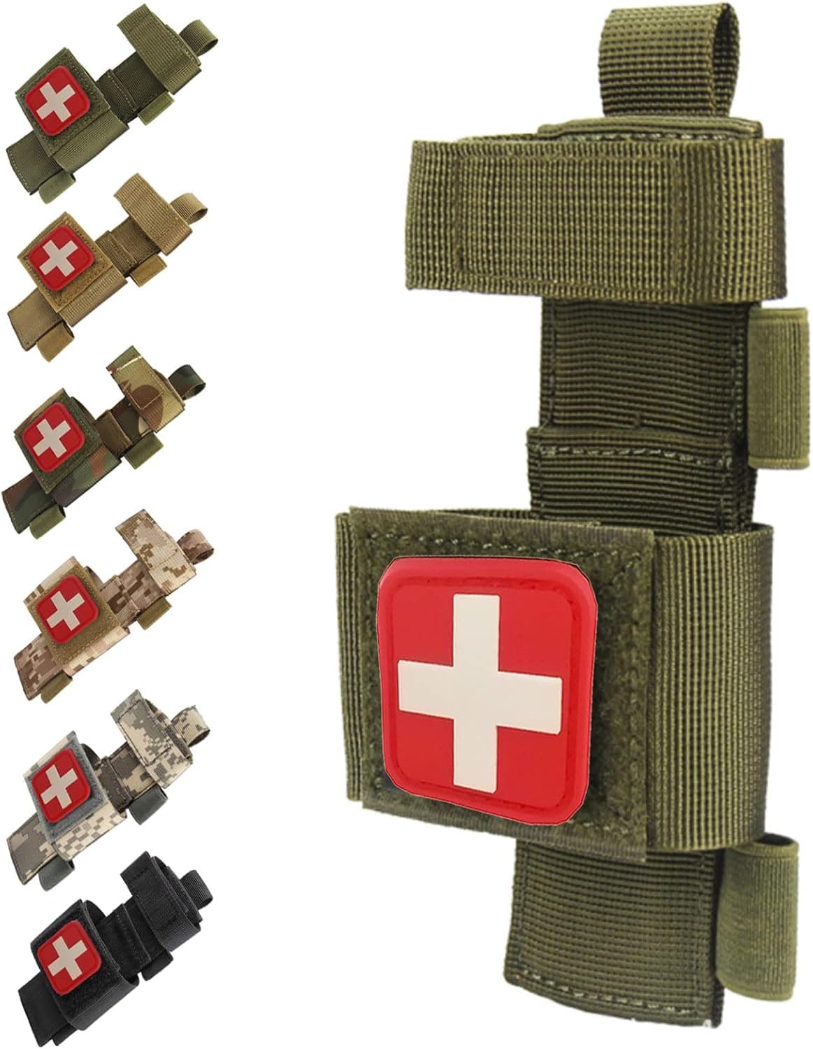 1000D (Molle Tourniquet Pouch Holder + Tourniquets + Shear + Pen ) Tactical Duty Belt Trauma Medical Shear Pouch Set
