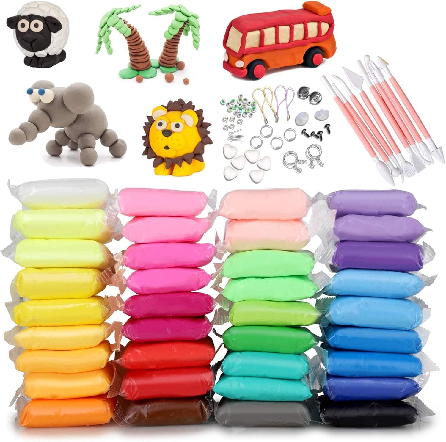 Modeling Clay for Kids 36 Colors, HOMETALL Air Dry Clay Magic Hey Clay Kit for Kids Ages 8-12