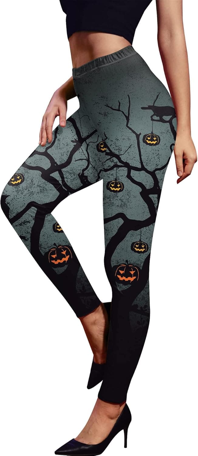 Spadehill Womens Thanksgiving Funny Graphic Leggings