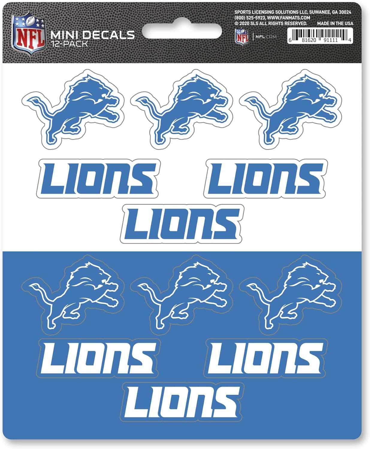 FANMATS NFL unisex-teen Decal Set Mini 12 Pack