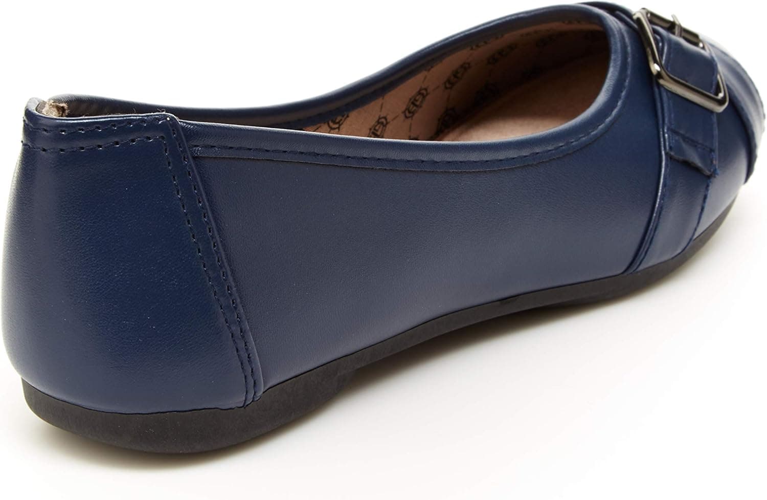 Harborsides Women’s Grape Memory Foam Ballet Flat Shoes with Cross Strap and Metal Buckle Accent on Top