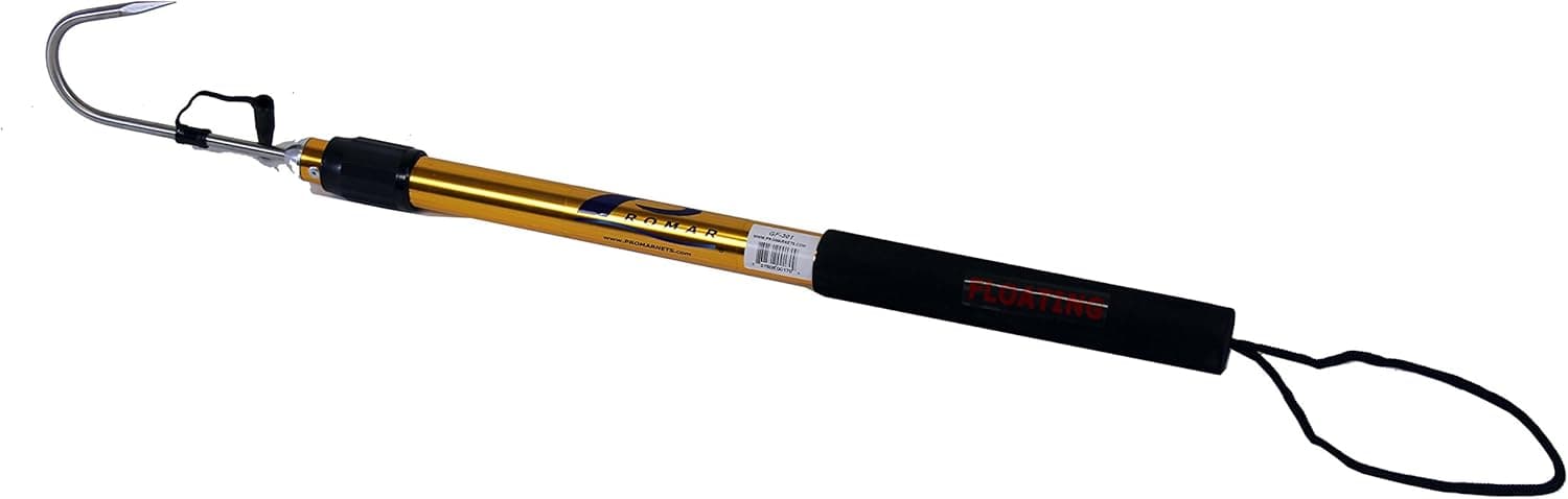 Promar GF-302 Aluminum 43"-72" Telescopic Gaff, Gold