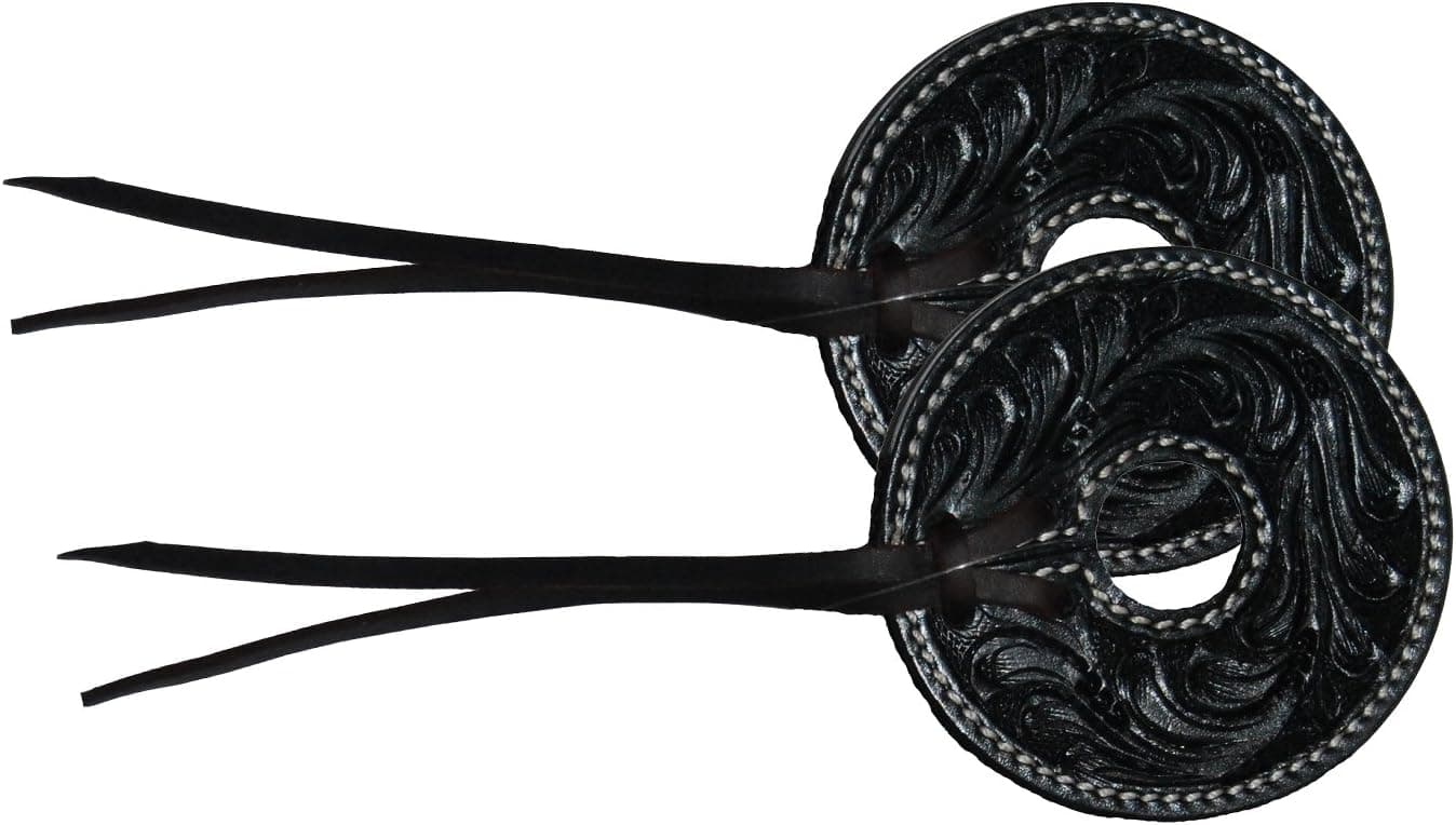 Turn-Two Equine Floral Leather Bit Guards