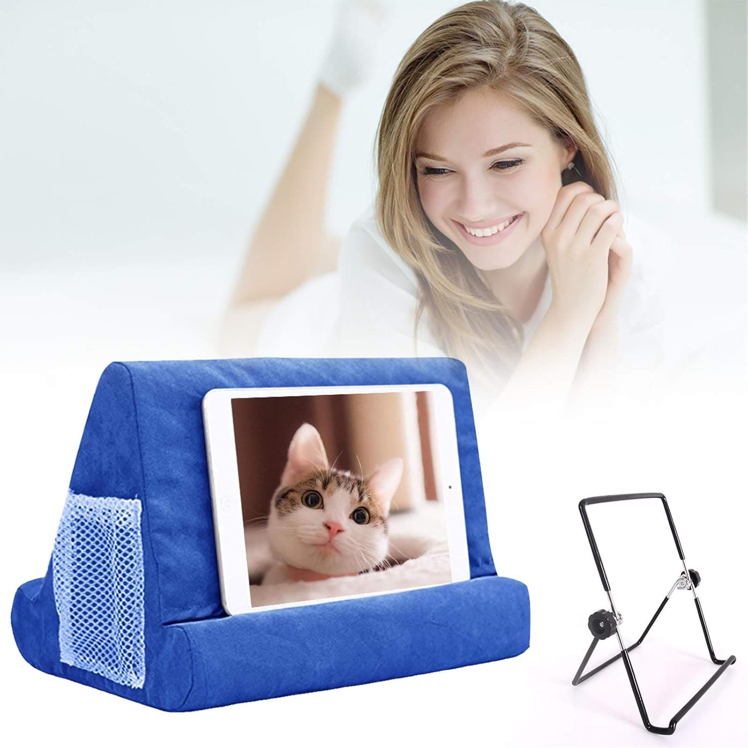 Tablet Stand Pillow Multi-Angle Soft Pillow Phone Pillow Lap Stand for Various Models of Tablets or Mobile Phones…