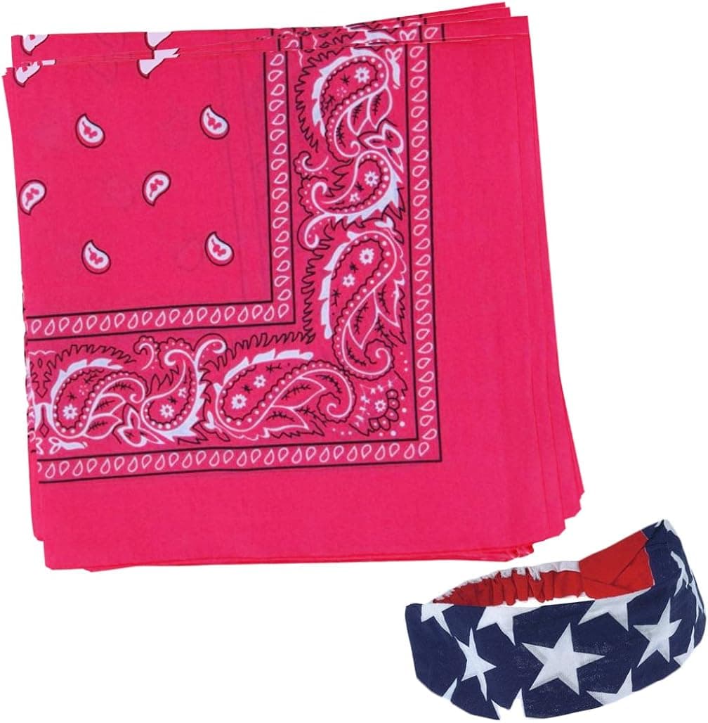 CoverYourHair Paisley Bandanas - 12 Pack Bandanas - Bulk Bandanas - Dozen bandanas