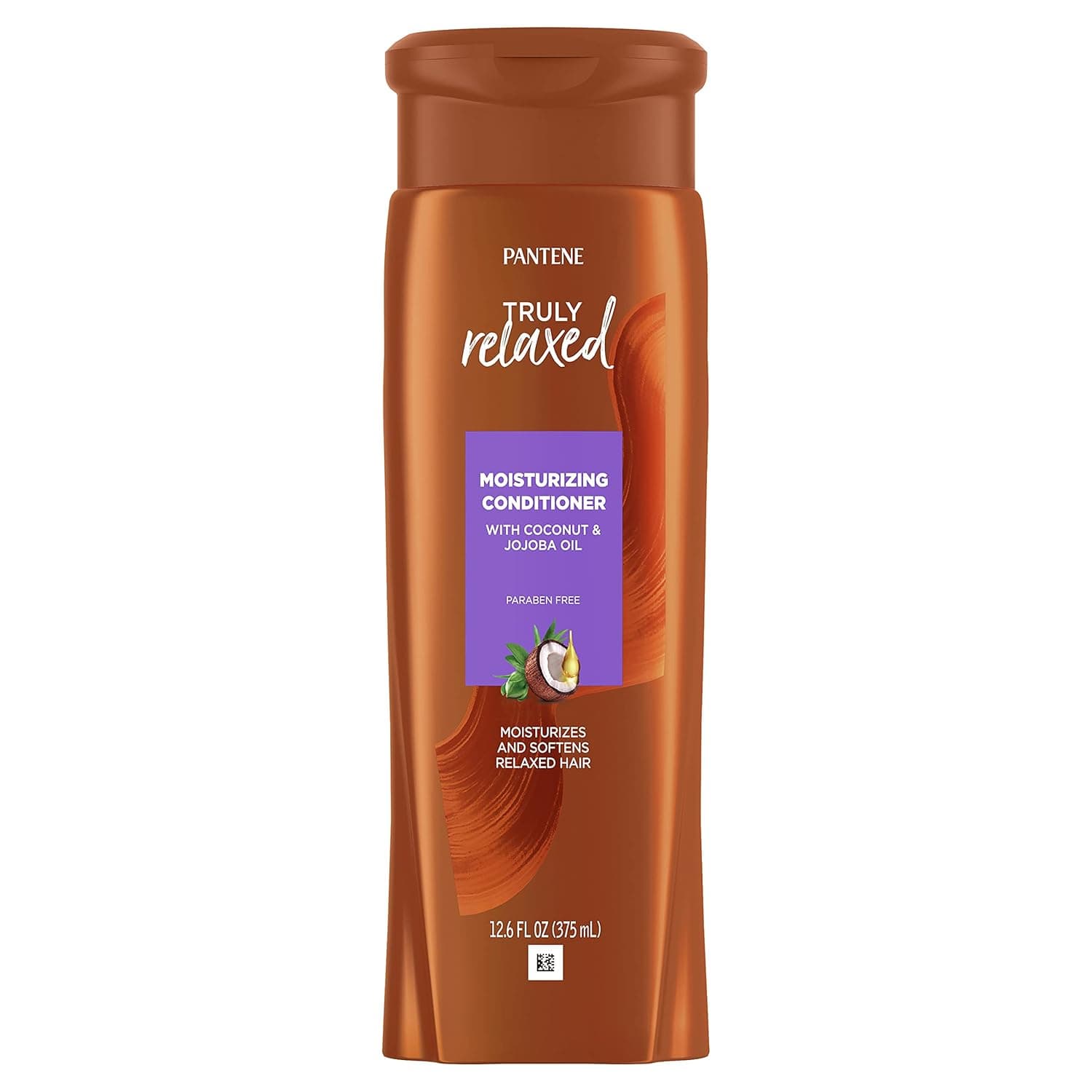 Pantene Moisturizing Conditioner with Coconut & Jojoba Oil for Relaxed and Curly Hair, Pack of 4, 50.4 Fl Oz