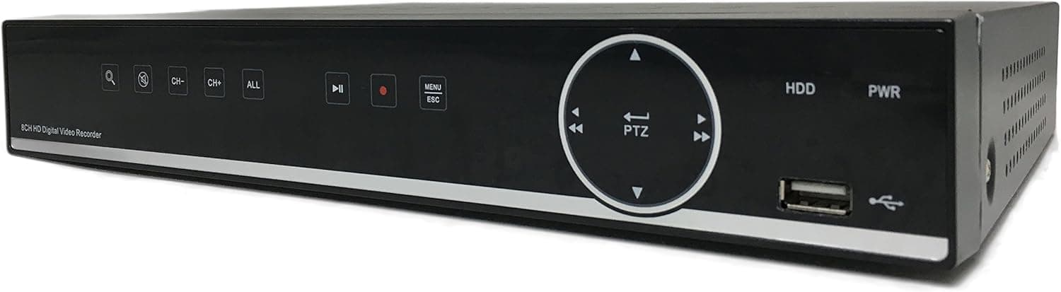 Aposonic 8-Channel H.264 3MP 1080P TVI/CVI/AHD/IP/Analog Penta-brid Surveillance DVR with 1TB HDD, HDMI/VGA Output, Mobile Access, Mac Ready