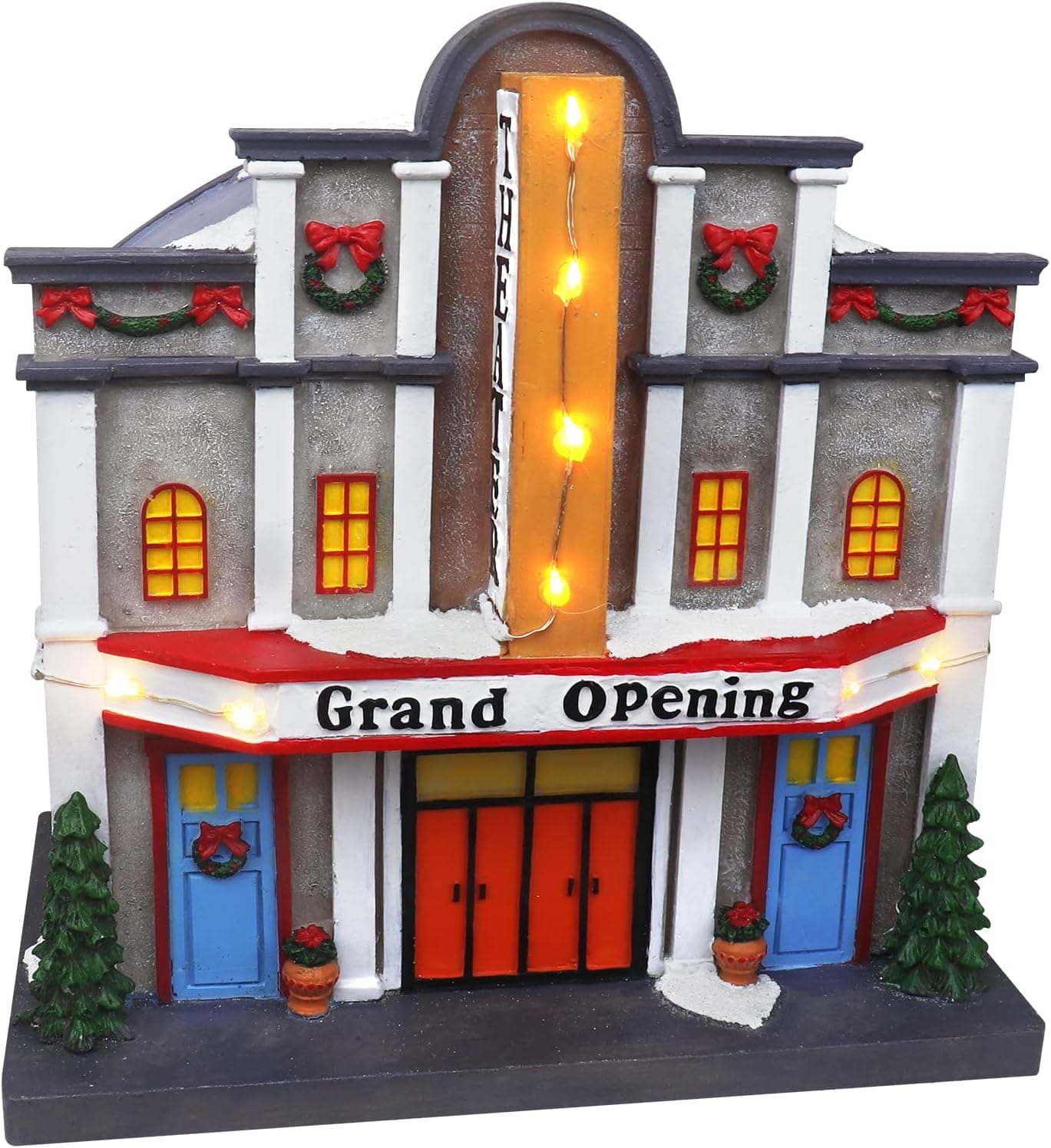 Christmas Village Movie Theatre - Pre-lit Musical Snow Village Collectible Building - Perfect Addition to Your Christmas Indoor Decorations & Holiday Displays - A Thoughtful Gift for Your Loved Ones