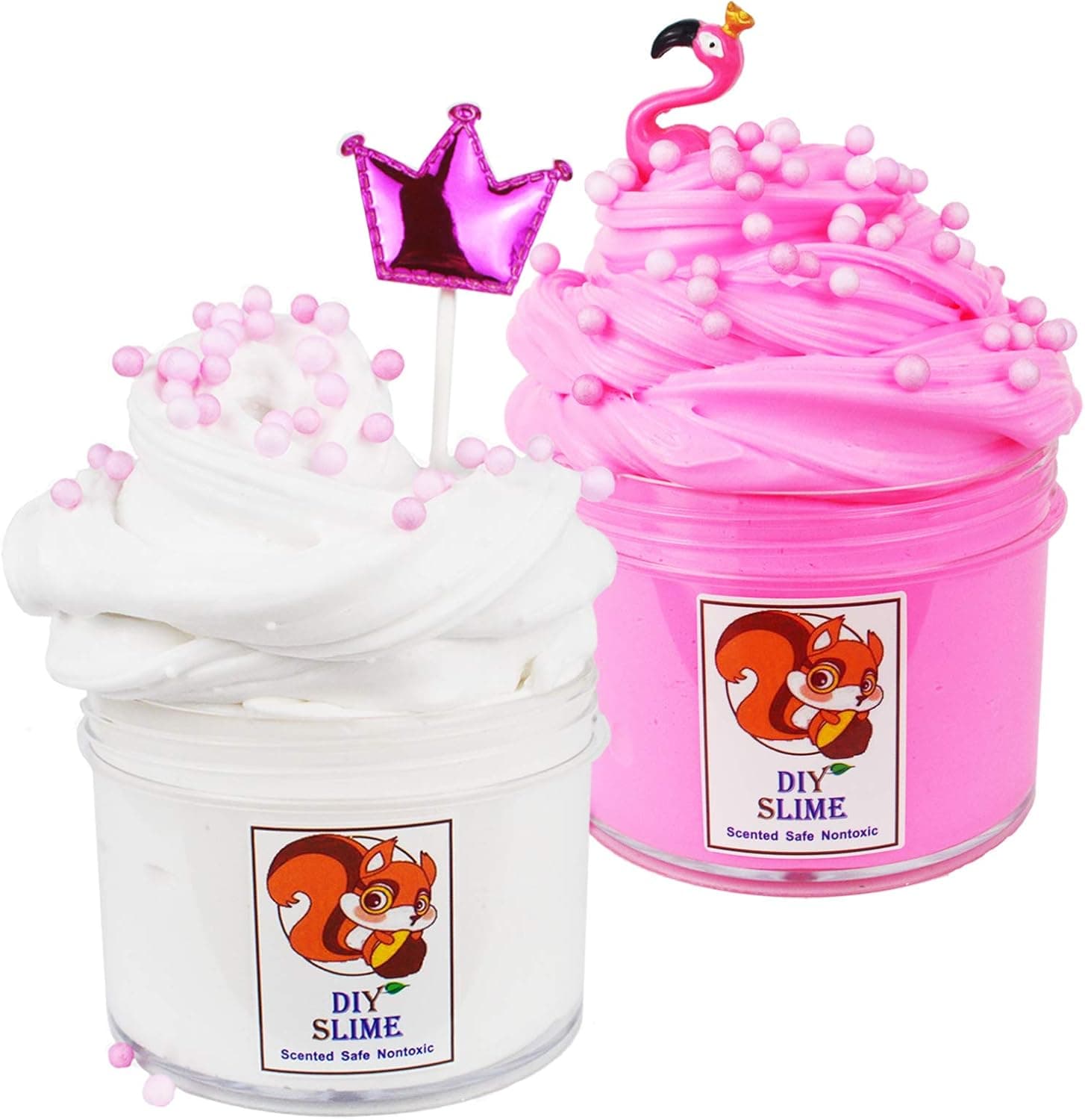 ICHICHI 2 Pack Butter Slime Kits,Scented Cotton Slime Kit for Girls Boys