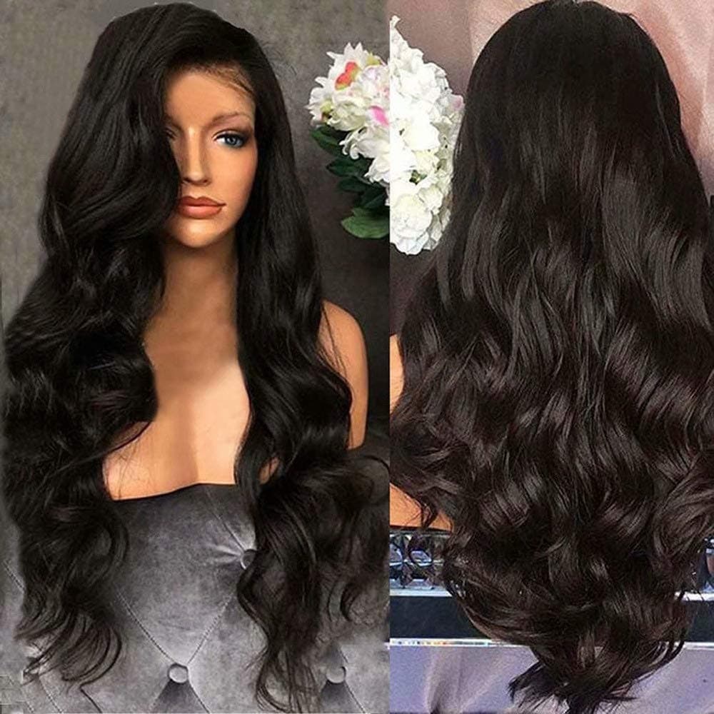 RHAH Brazilian Lace Front Wigs Body Wave Pre Plucked with Baby Hair Wat and Wavy Human Hair Wigs for Women Free Part 150% Density Lace Wig Bleached Knots 16 Inch
