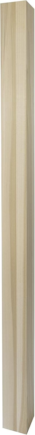 350 - Blank Newel Post - 3 1/2" x 48" - Simple Modern Design (Poplar)