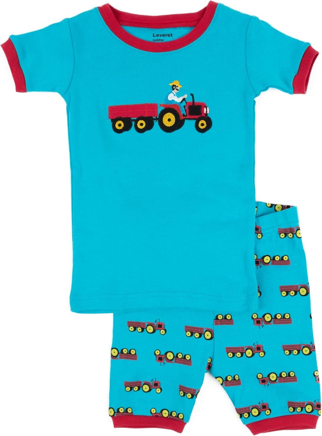 Leveret Kids & Toddler Pajamas Boys Shorts 2 Piece Pjs Set 100% Cotton Summer Sleepwear (2-10 Years)