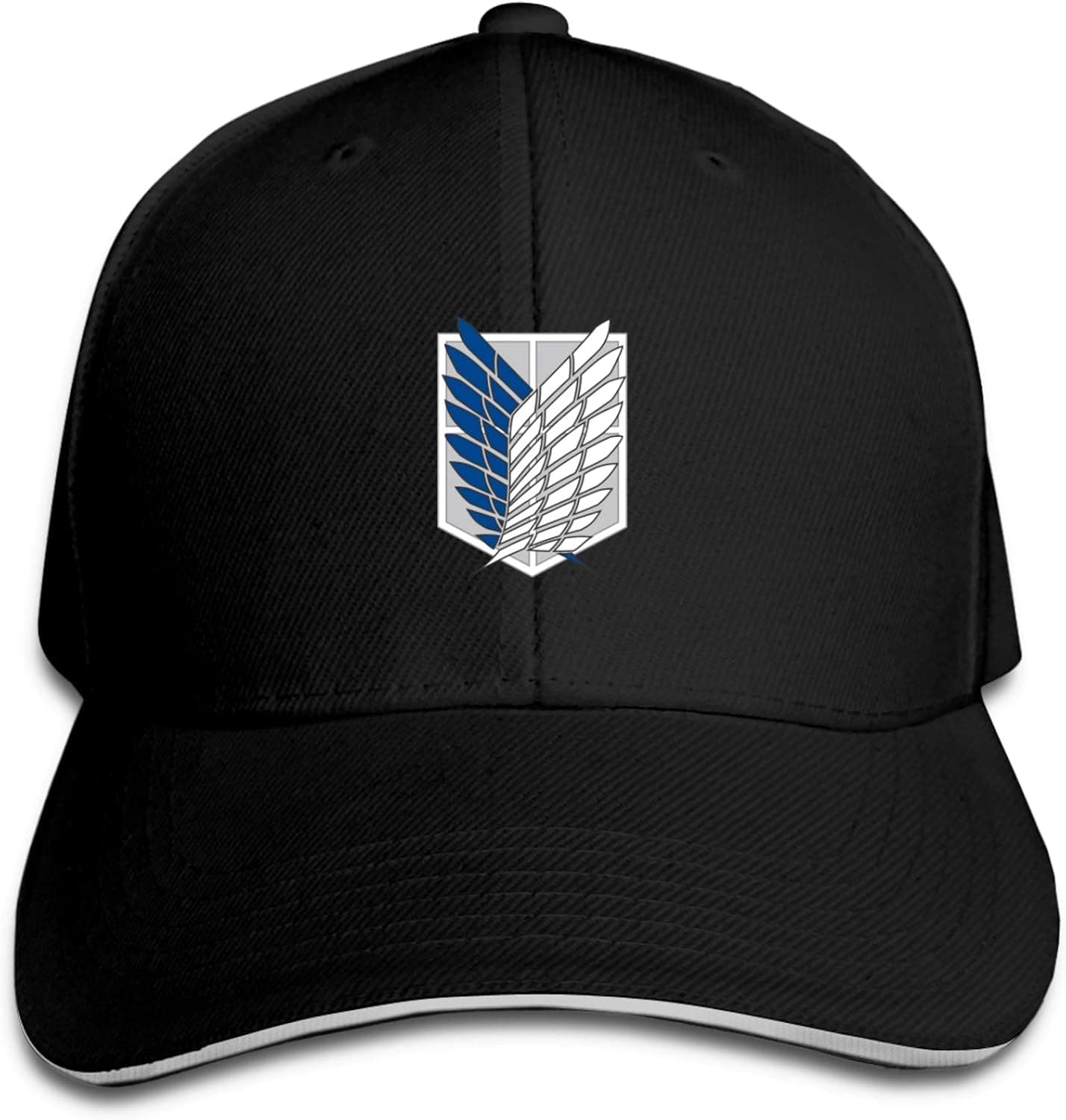 Funky Dad Hat at-Tack On Titan Adjustable Sandwich Baseball Cap for Women's/Men's Black