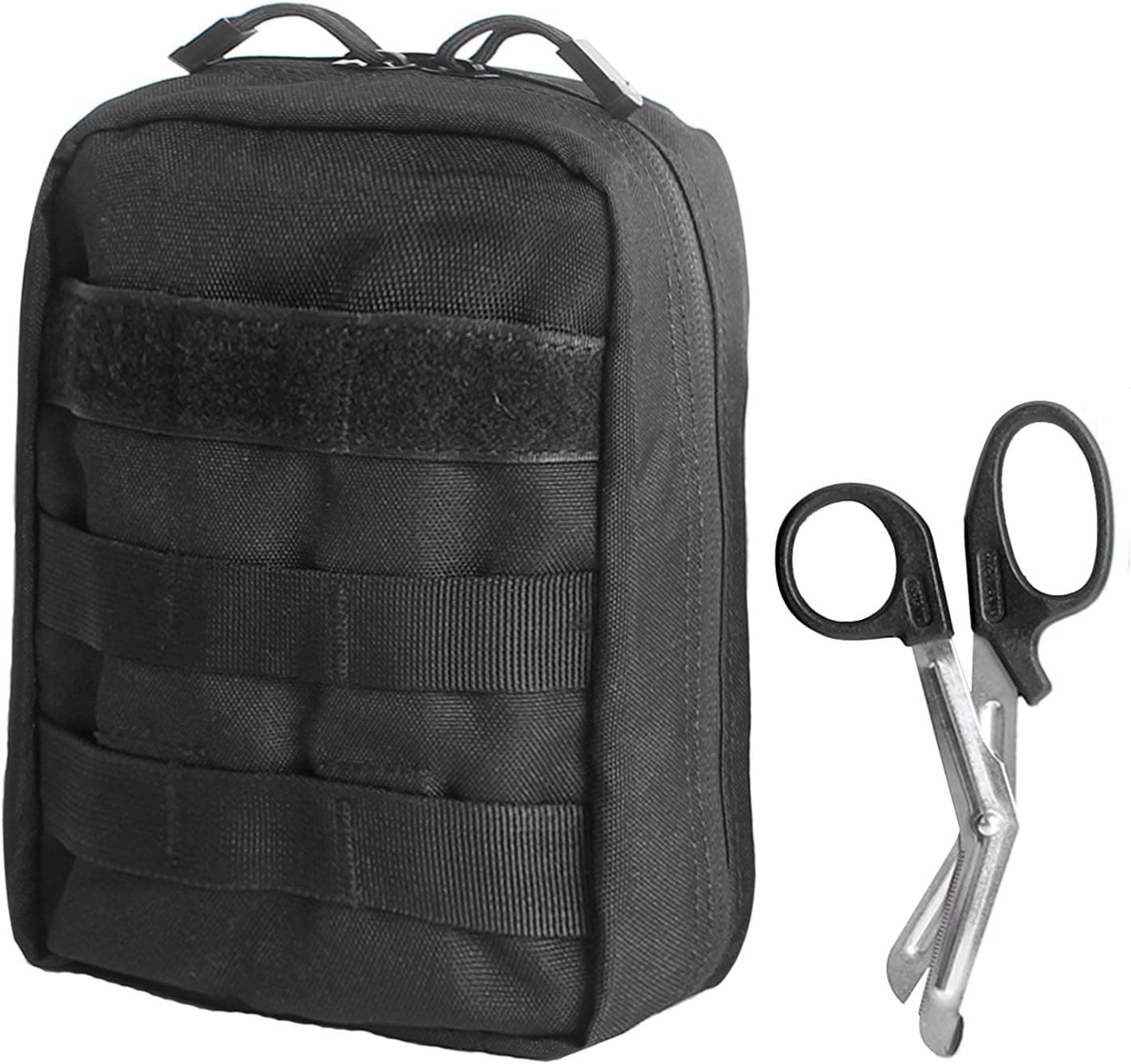 Tactical MOLLE EMT Pouch Medical Utility Bag 1000D Nylon with First Aid Patch and Shear