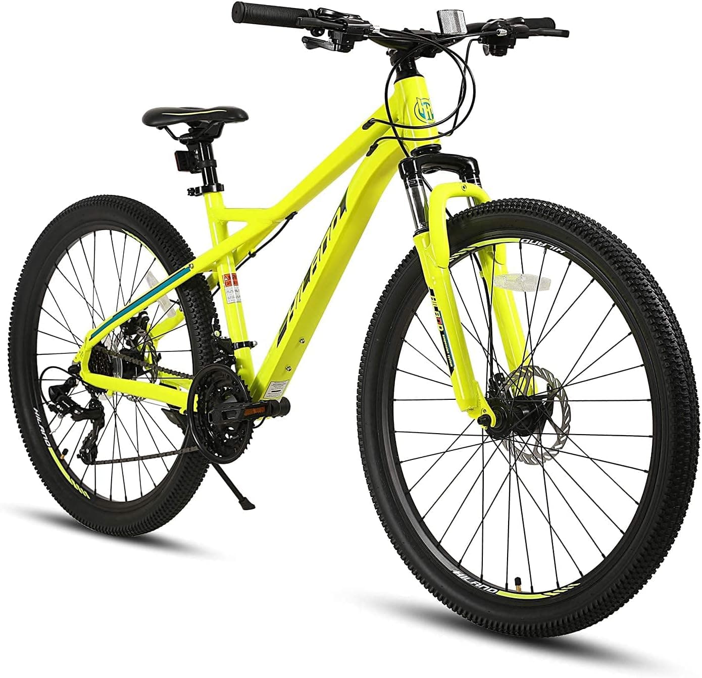 Hiland Full Suspension Mens Mountain Bike, Shimano 21 Speed, 26 Inch Wheel,Dual Disc Brake Bike for Men Womens Adult Bicycle