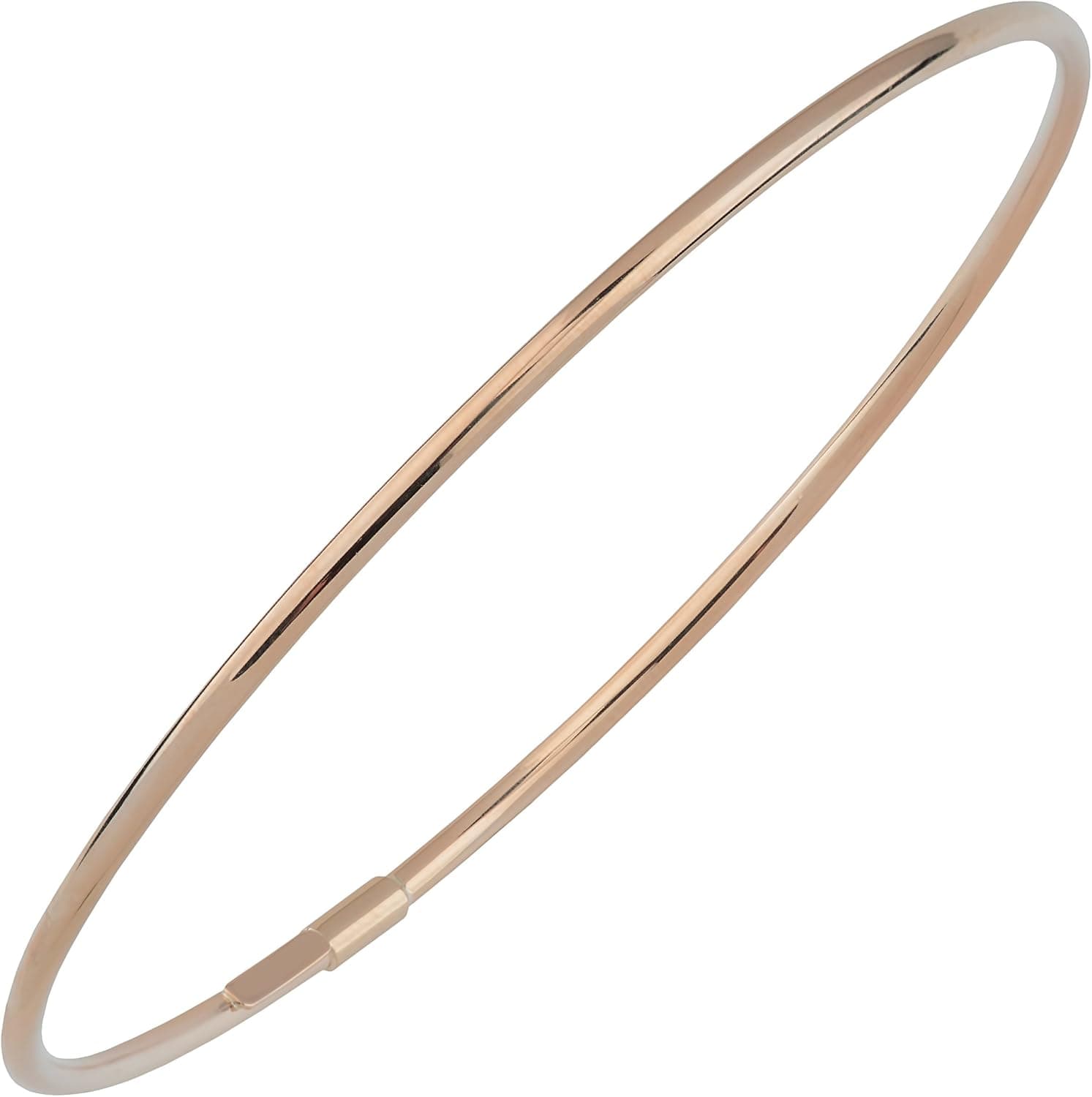 Kooljewelry 14k Gold 2 mm High Polish Slip-on Bangle Bracelet (yellow gold, white gold or rose gold)