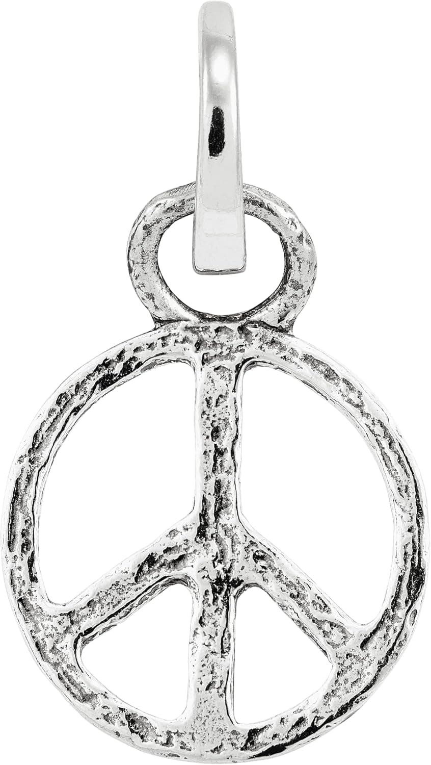 Silpada 'Peace and Love' Charm in Sterling Silver