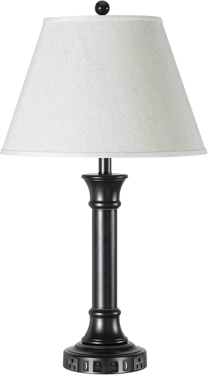 Cal Lighting LA-60007TB-8RDB Two Light Night Stand Lamp from Night Stand Collection 16.00 inches, Bronze