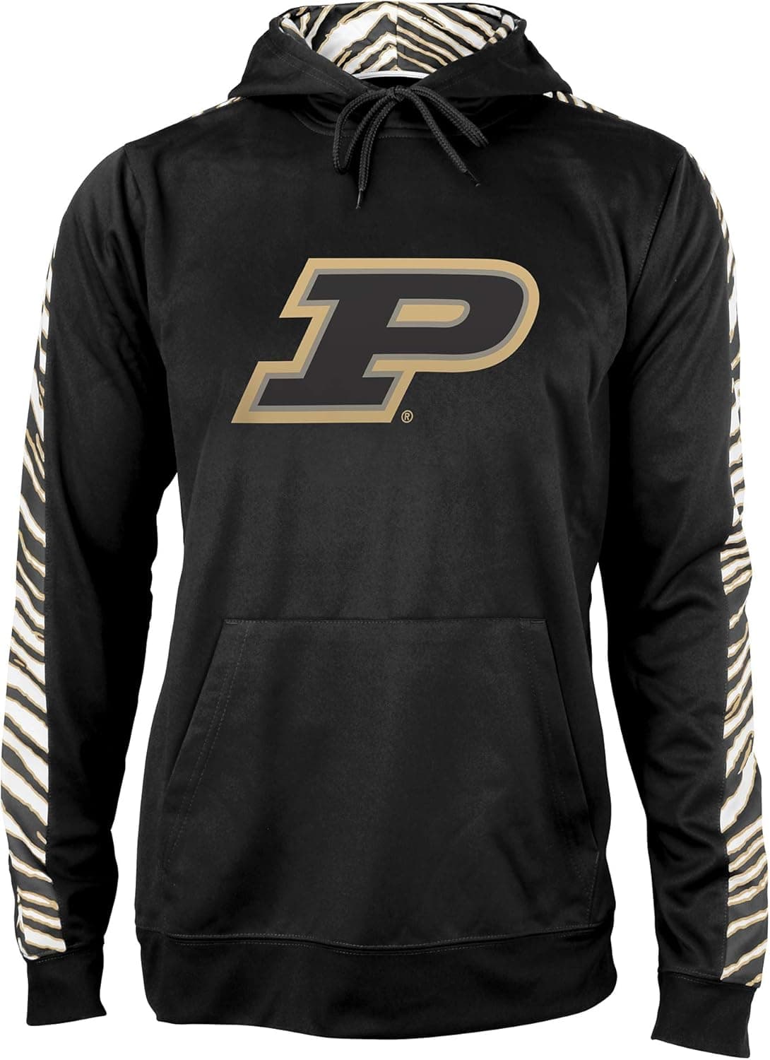Zubaz Officially Licensed NCAA Men's Solid Zebra Hoodie, Team Color