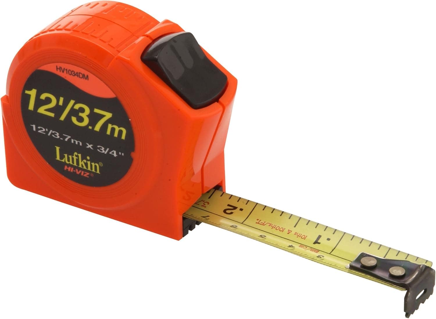 Lufkin HV1034DM 19mm by 4m Engineer-Foot Hi-Viz Orange Series 1000 Power Tape