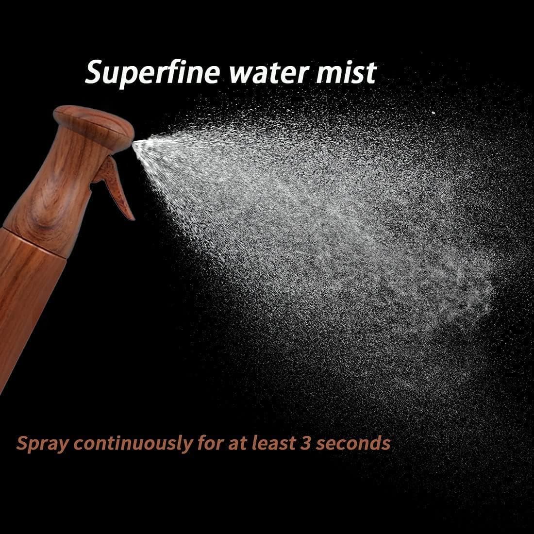 SHANGSHI Fine Mist Spray Bottles Empty Wooden Grain Misting Bottle Continuous Hair for Styling, Plants Mister, Cleaning,Grooming Pets (brown), MWSB-101