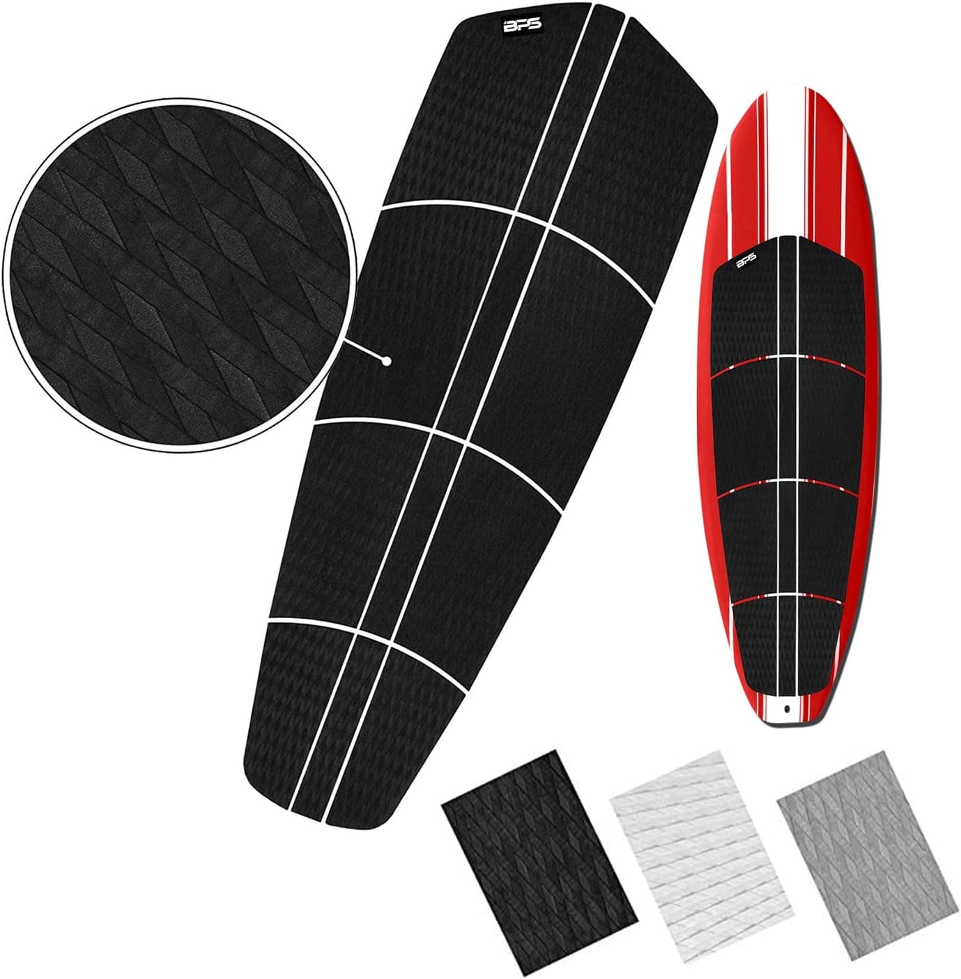BPS 12-Piece SUP Traction Pad - Black