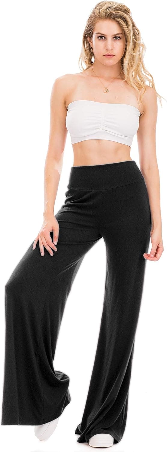 TOP LEGGING TL Women's Versatile Comfy Wide Leg Long Maternity Palazzo Gaucho Lounge Pants
