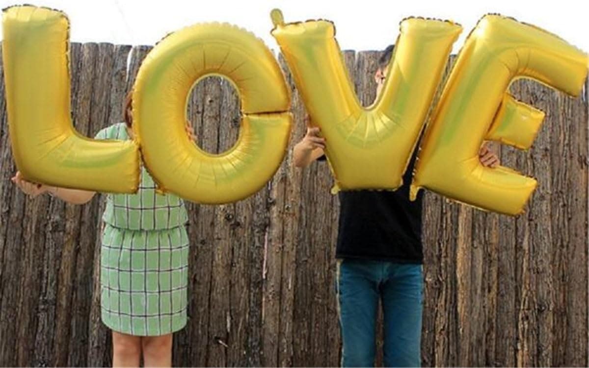 Zebratown 4pcs/lot 40" Super Big Letter Balloon Gold/silver Love Helium Balloon Wedding Party Decoration Balloons