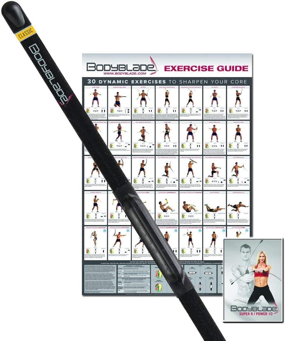 Bodyblade Classic 48" + Wall Chart and DVD - Black