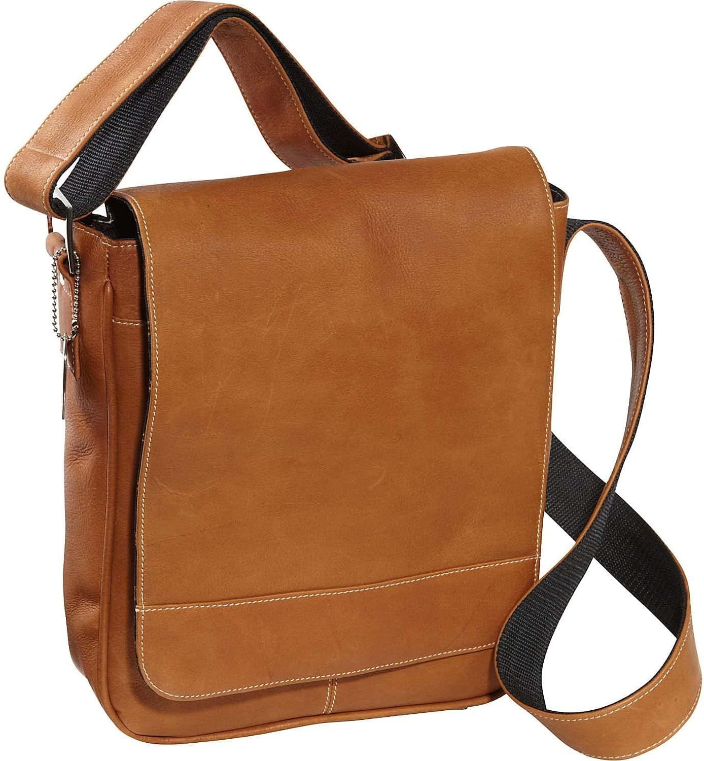 David King & Co. Deluxe Medium Flap-Over Messenger, Tan, One Size