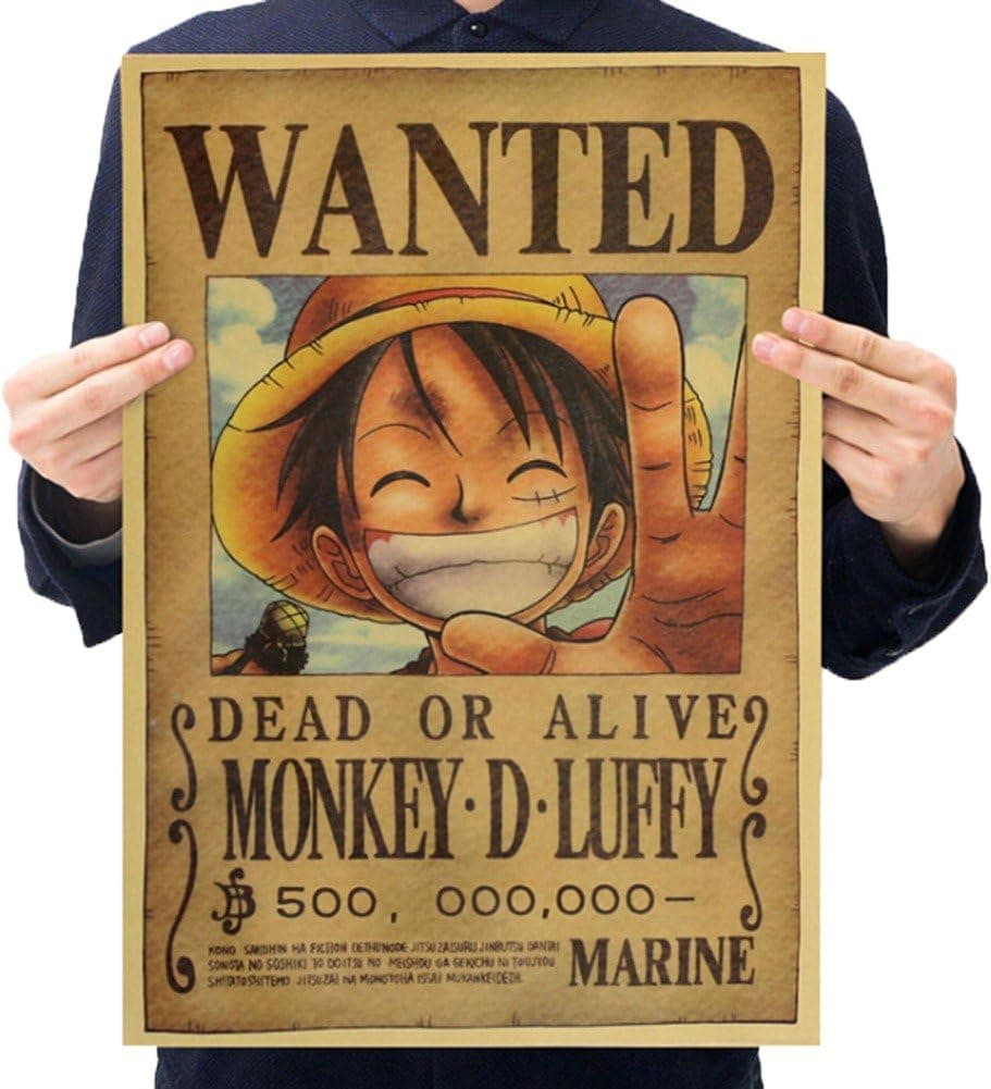 Auxsoul One Piece Anime Wanted Poster 10 pcs Set