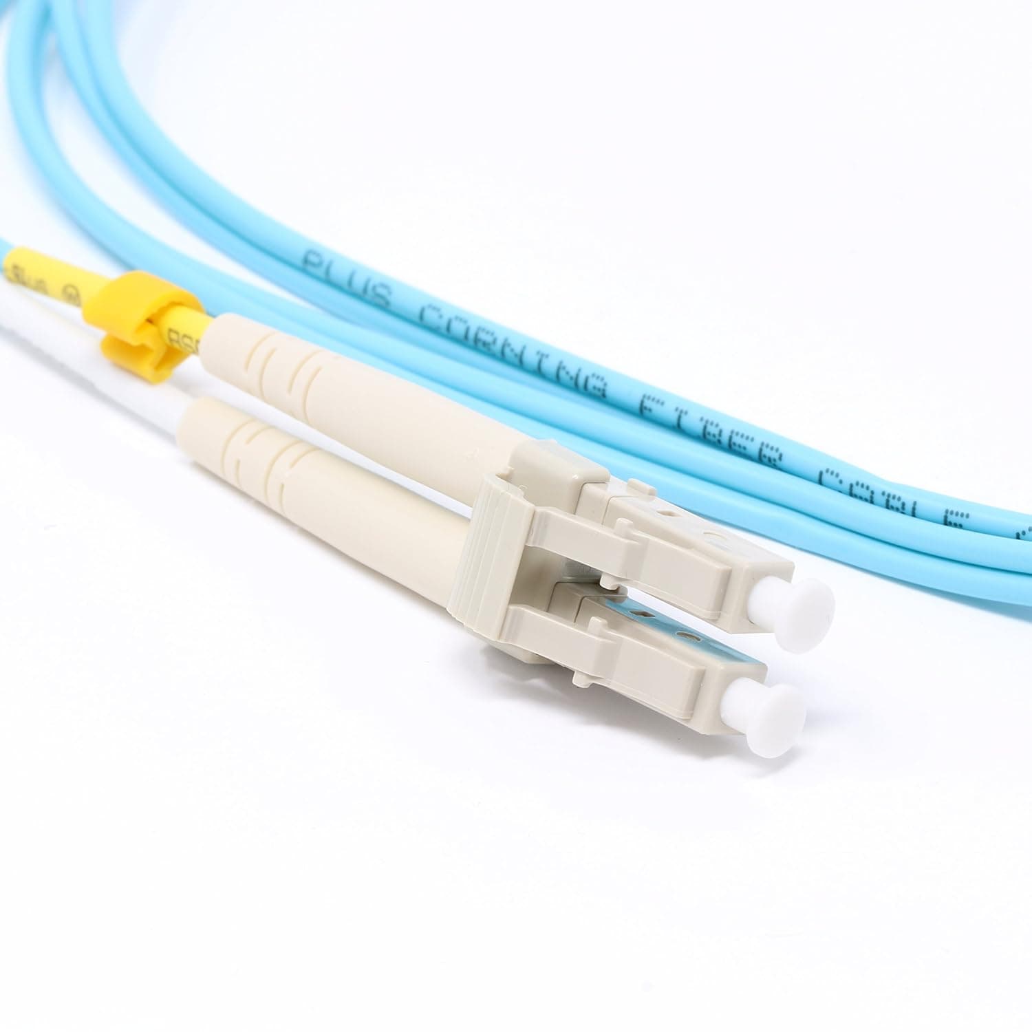 2 Meter 10Gb OM3 Multimode Duplex Fiber Optic Cable (50/125) - LC to LC - Aqua