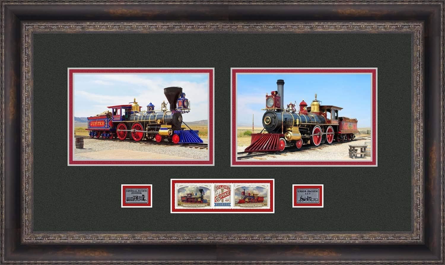 Creative Framing Transcontinental Railroad Stamp Collectable (Pin)