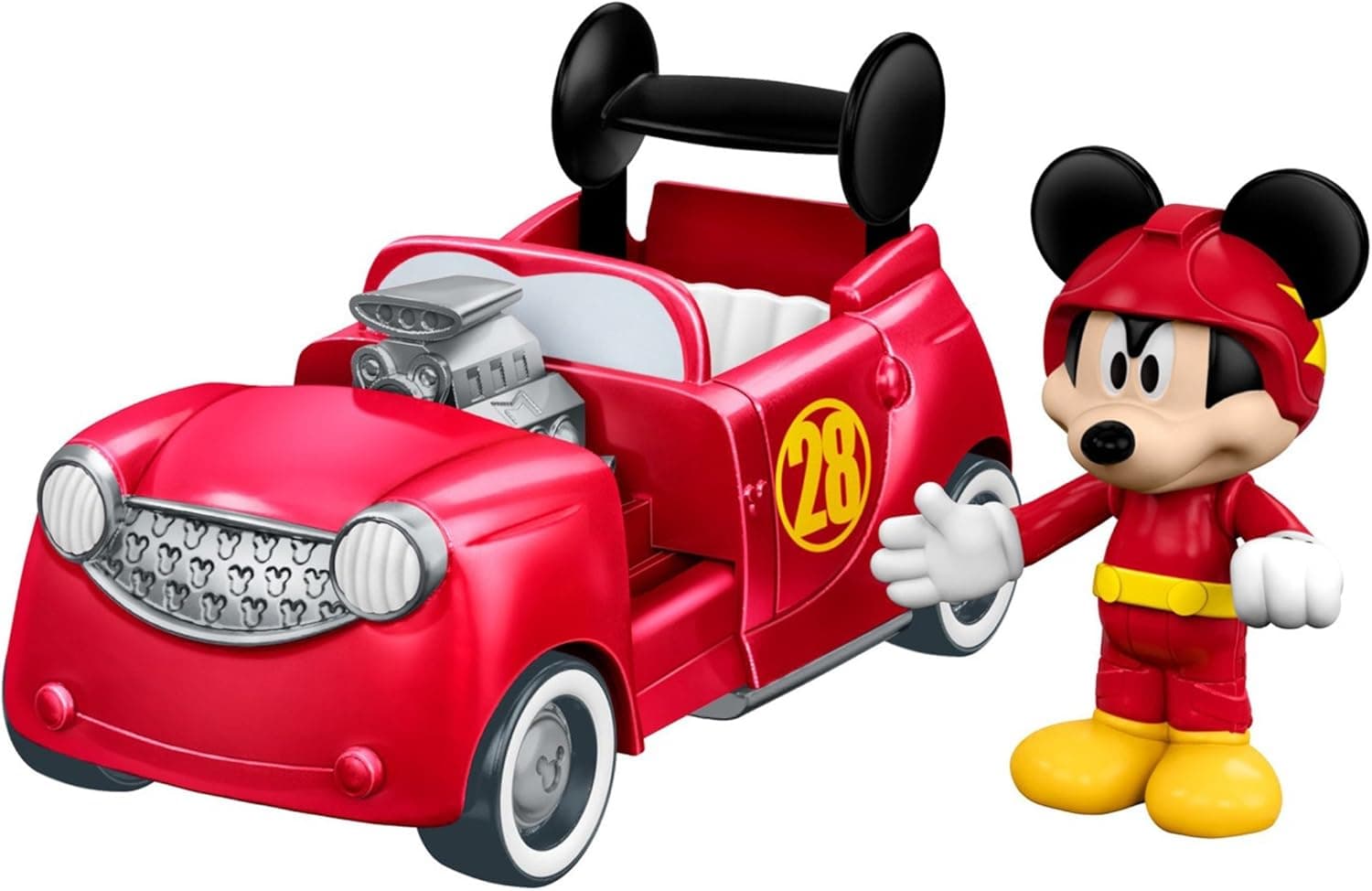 Fisher-Price Disney Mickey & the Roadster Racers, 2-in-1 Hot Doggin' Hot Rod