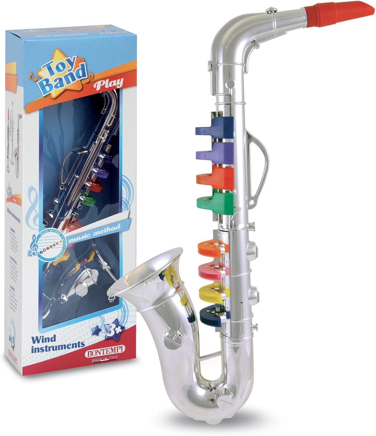 Bontempi 32 4331 8 Notes Saxophone, 42 cm, Multi-Color