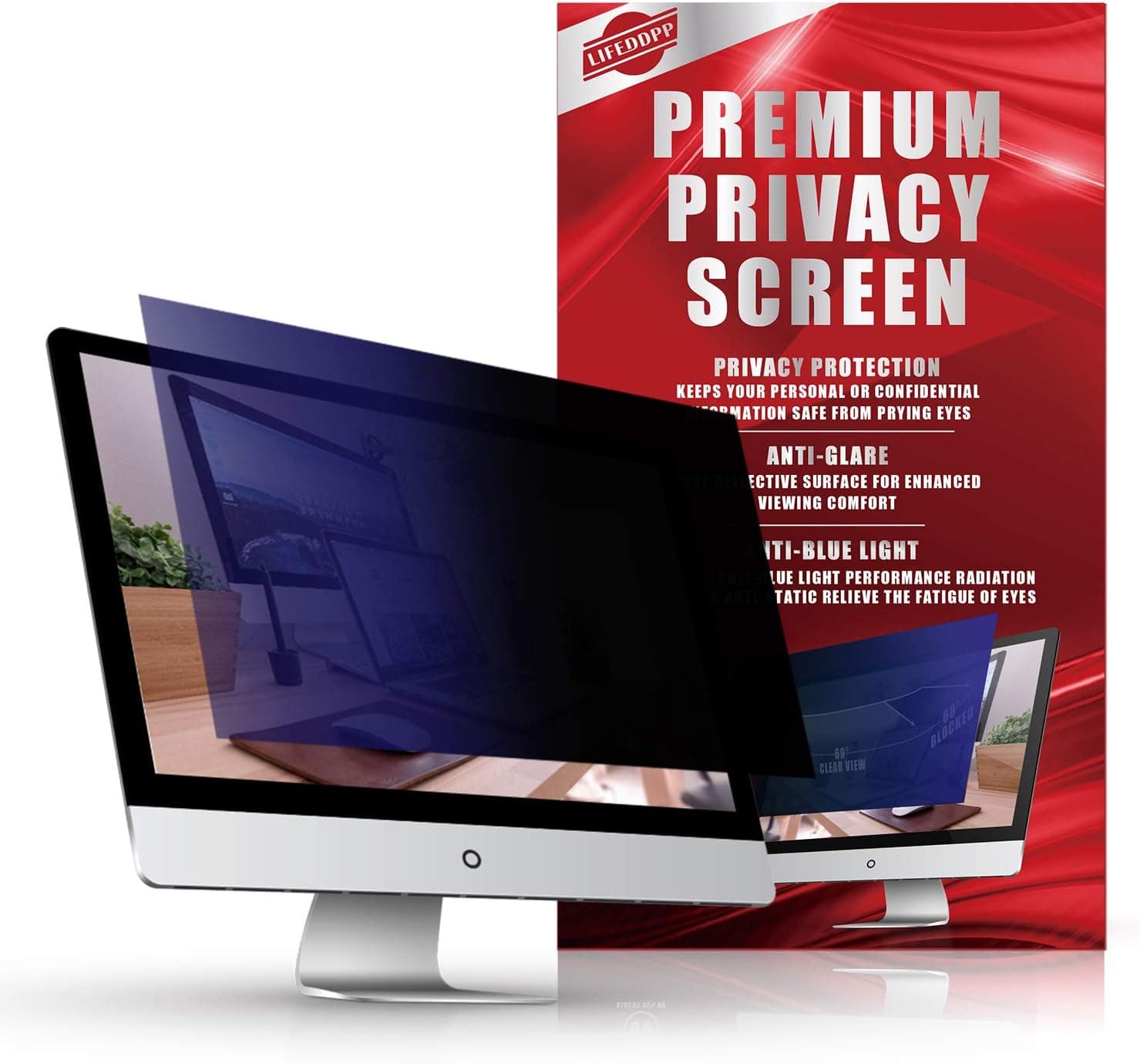 19 Inch Computer Privacy Screen Filter for 16:10 Aspect Ratio Widescreen Monitor, Anti-Glare, Blocks 96% UV, Anti-Scratch Protector (LP19.0W10)