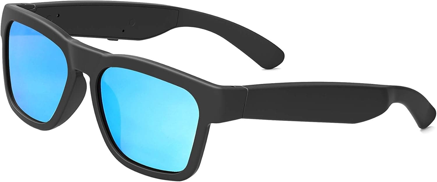 OhO Bluetooth Sunglasses,Voice Control and Open Ear Style Smart Glasses Listen Music and Calls with Volume UP and Down,Bluetooth 5.0 Audio Glasses and IP44 Waterproof