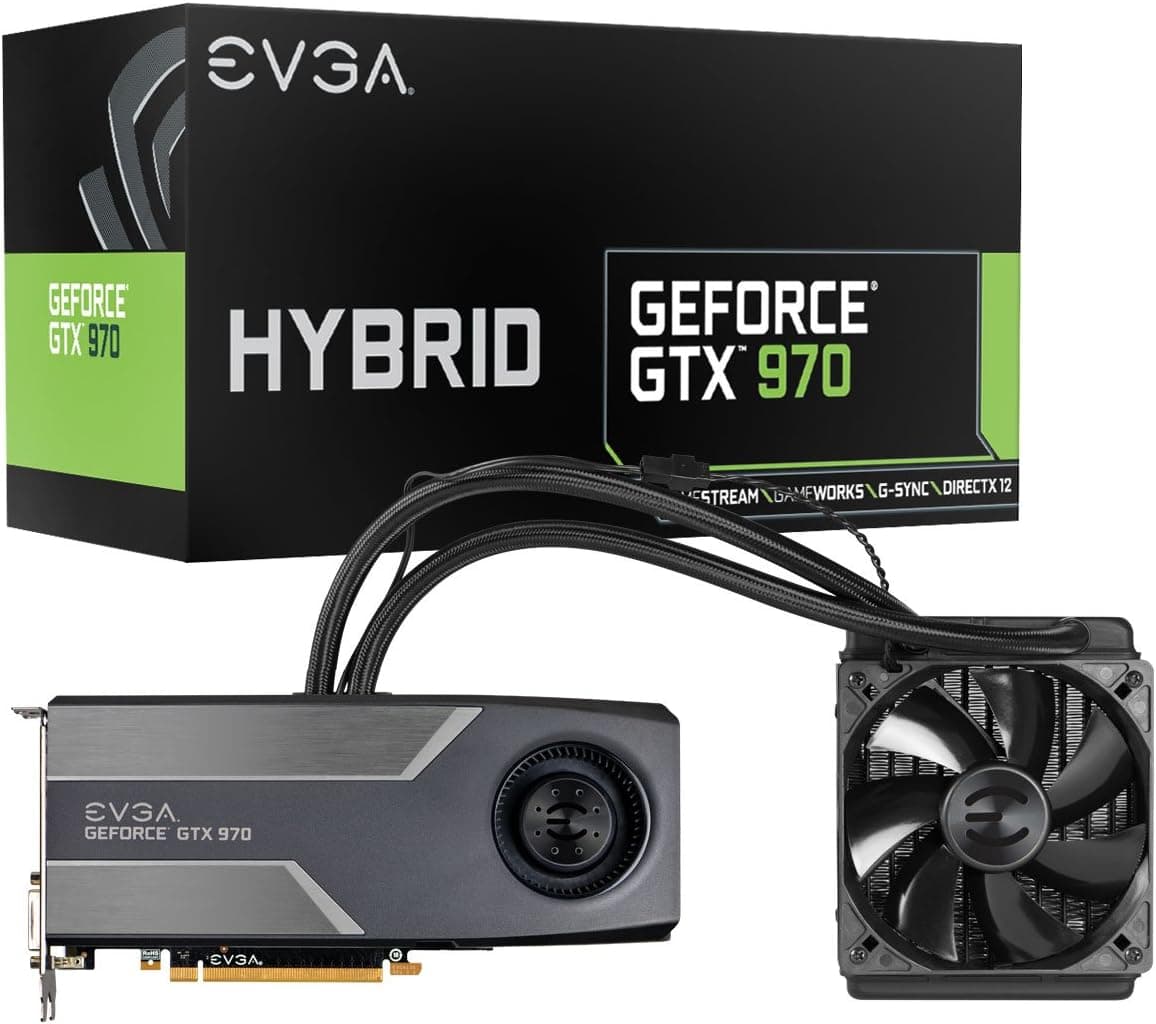 EVGA GeForce GTX 970 4GB Hybrid Gaming, Graphics Cards 04G-P4-1976-KR