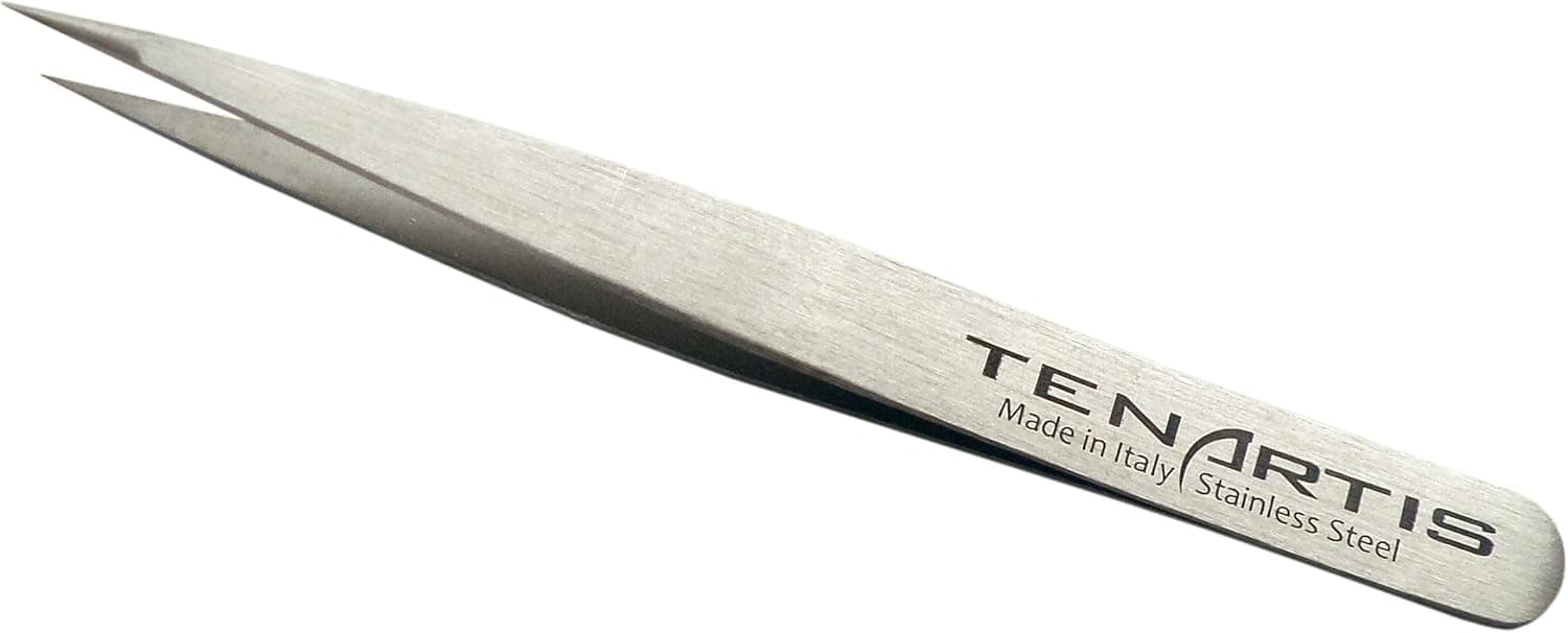 Pointed Hair Tweezers Stainless Steel - Tenartis Made in Italy