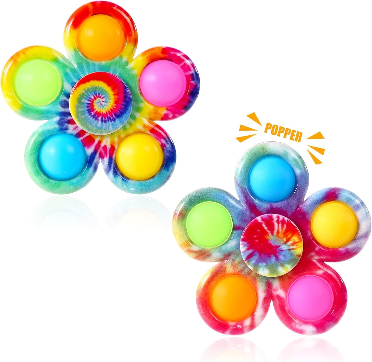 Gigilli Fidget Spinners Pop 2 Pack Kids Fidget Toys Bulk, Goodie Bag Stuffers Kids Party Favors, ADHD Autism Sensory Toys Toddler, Classroom Prizes
