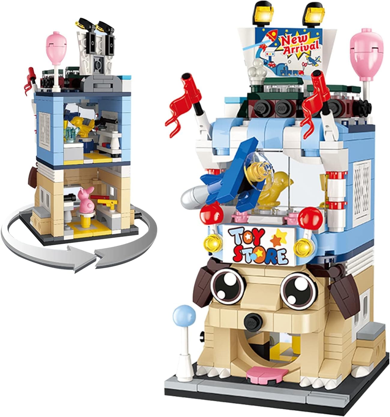 ZiChengXin Dream Street View Shop Bricks, 326 Pieces Mini DIY Building Blocks Model MOC Construction Toy (Toy Store)