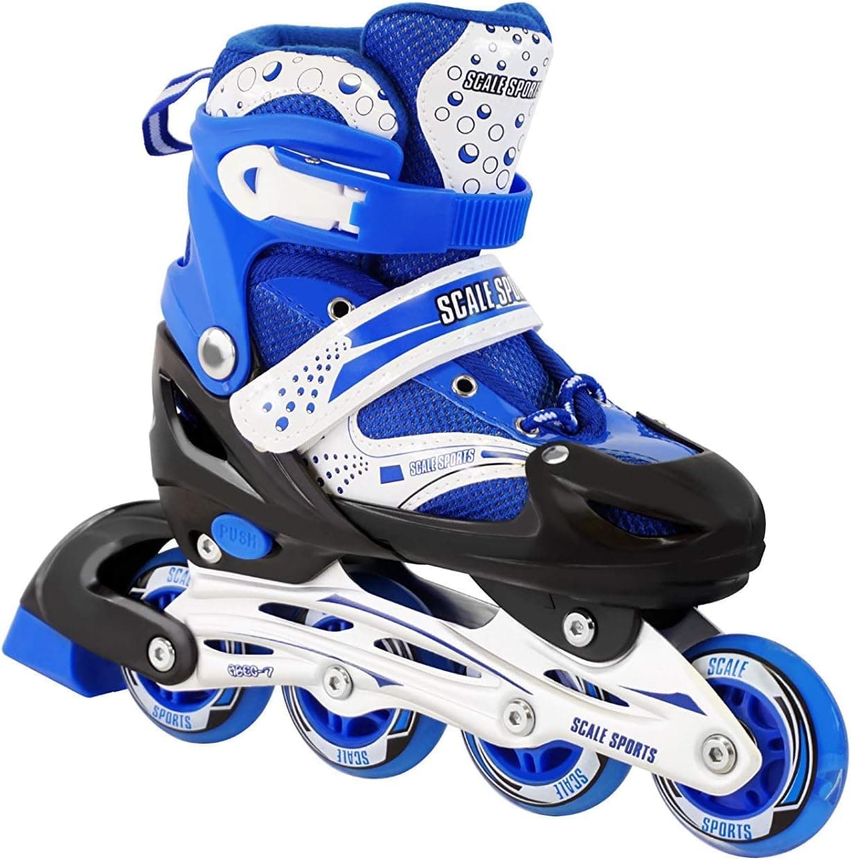 Kids Adjustable Inline Skates Outdoor Durable Perfect First Skates for Girls and Boys Illuminating Front Wheels
