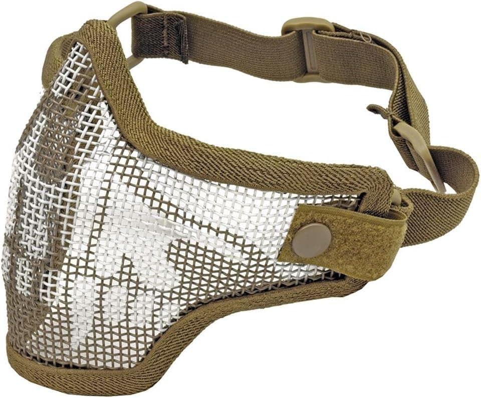 1G Strike Steel Half Mask - Tan Skull