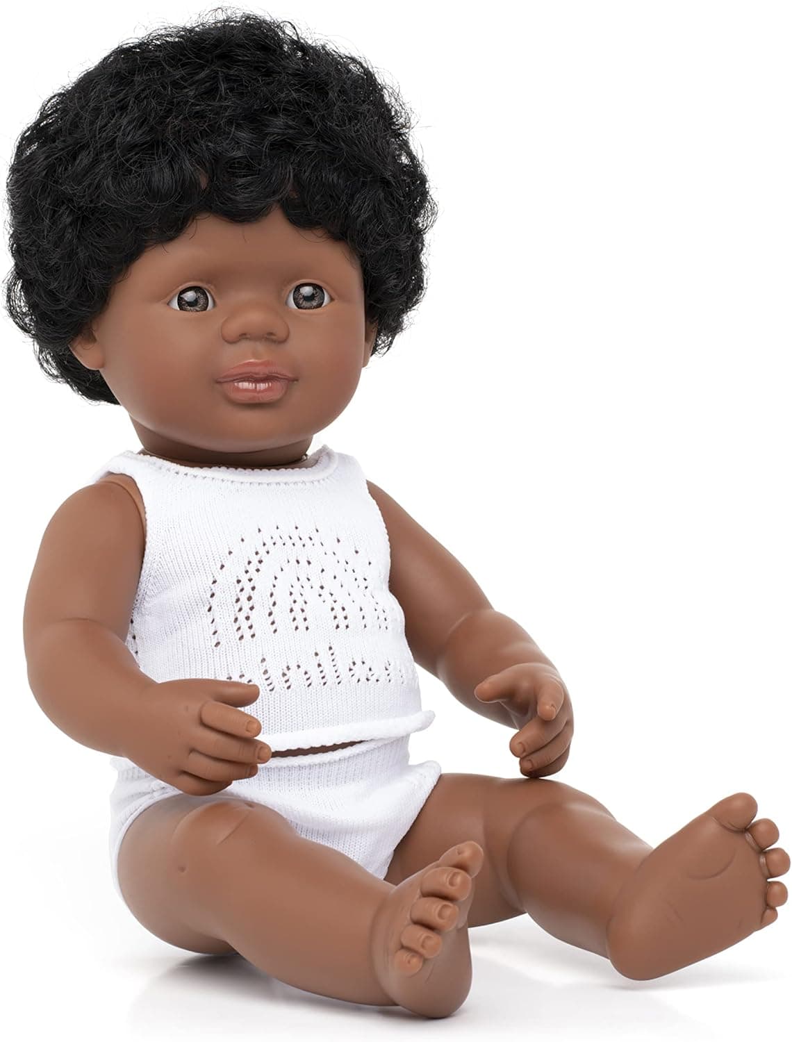 Miniland Educational - Baby African American Boy - 15" Tall Anatomically Correct Doll