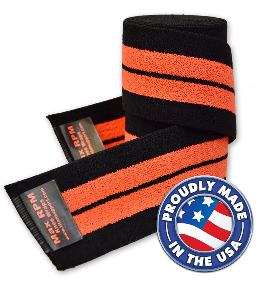 Max RPM Powerlifting Knee Wraps - 2 Meter Pair (2 Meter)