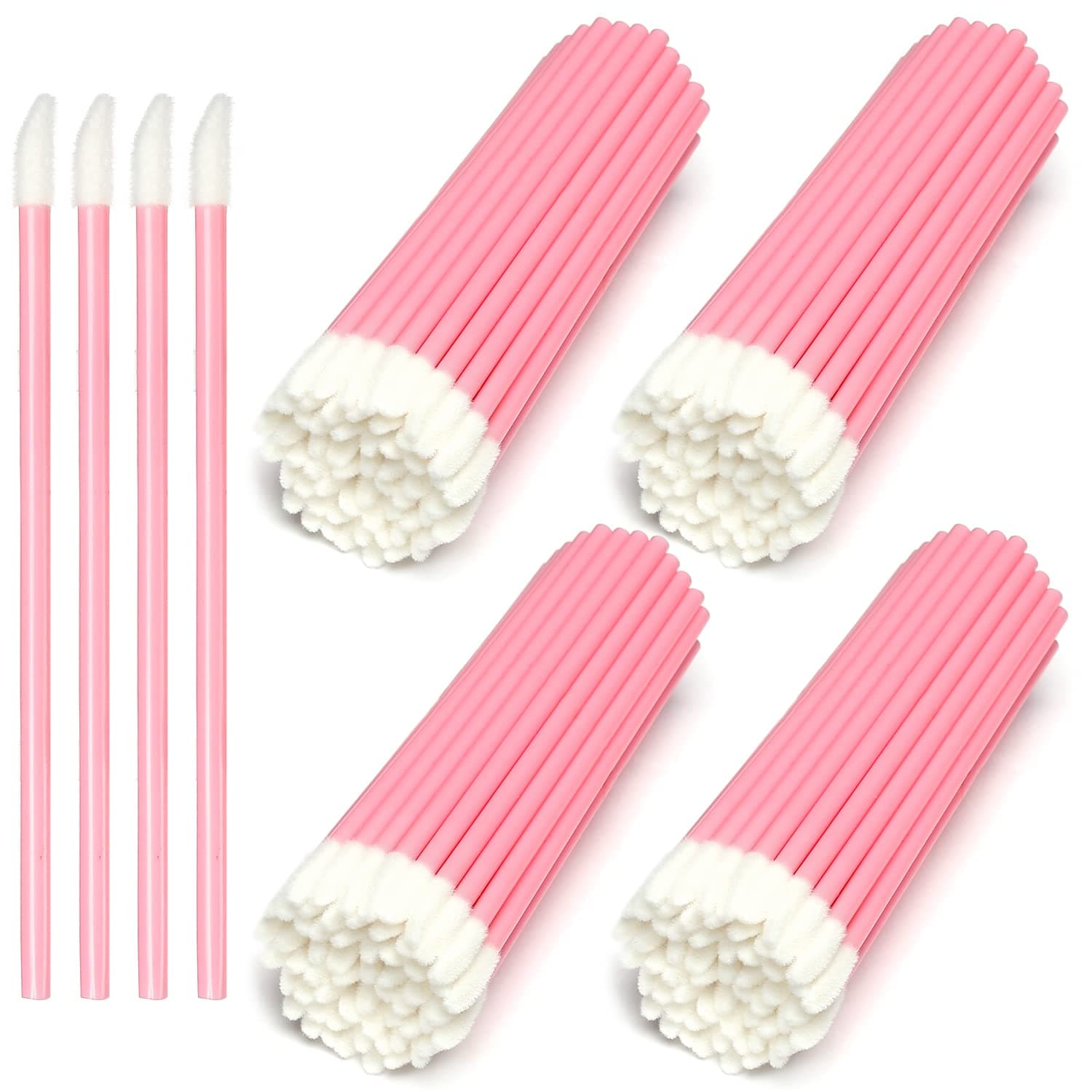 AKStore Disposable Lip Brushes Make Up Brush Lipstick Lip Applicator (400PCS-Pink)