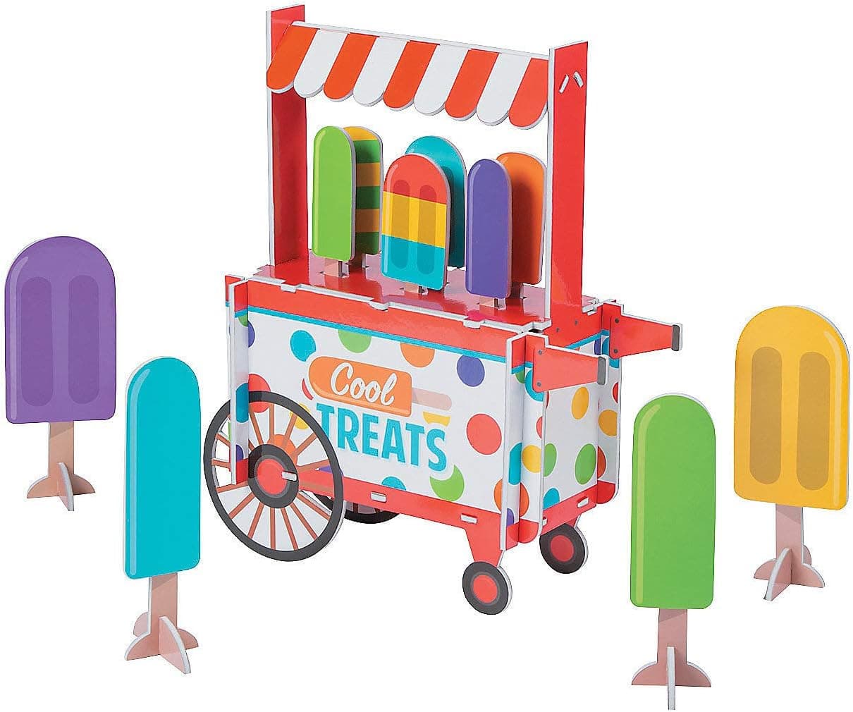 Popsicle Party Treat Cart Centerpiece - 3 piece set - Birthday Party Decor
