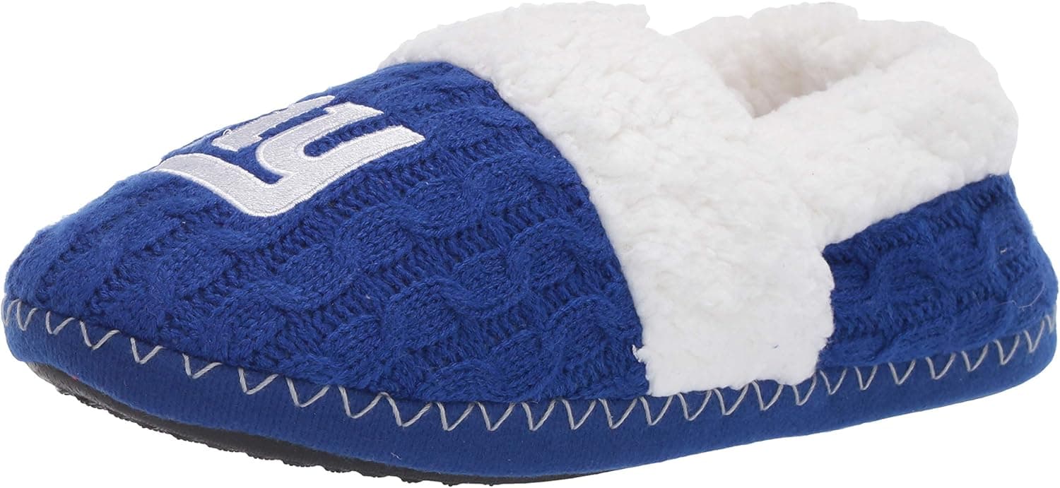 FOCO Womens NFL Team Color Faux Fur Moccasin